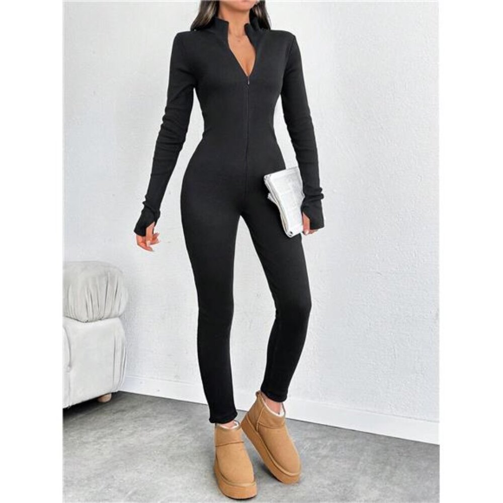 Women's Tall Basic Zipper Front Solid Color Sport… - image 4